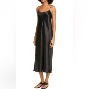 Vince Satin Midi Slipdress size M (8-10) black
